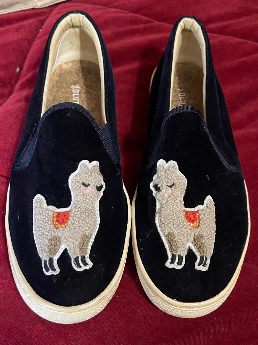 Llama slip on sneakers